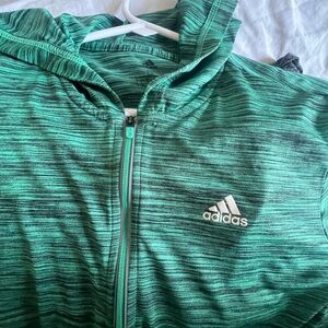 Women’s Adidas 1/4 zipper hooded pullover SZ SMALL